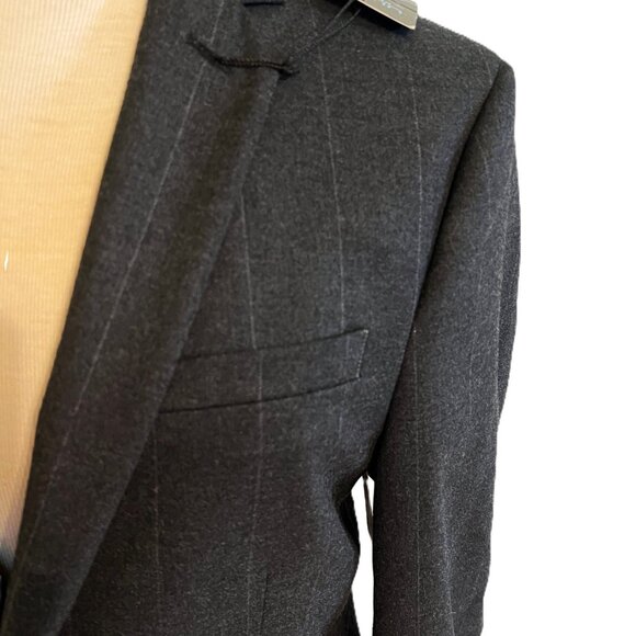 NWT! RTL $200 J Ferrar Mens 40SH Charcoal Sport Coat Jacket Slim Ultra Comfort - Picture 3 of 11